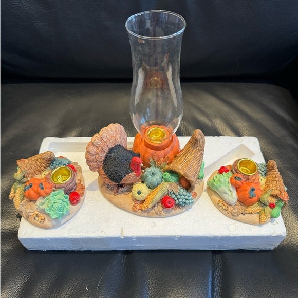 NEW vintage Fall centerpiece candle holders - Picture 1 of 3